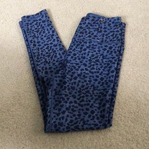 Carrie Underwood CALIA Purple/Blue Leopard Workout Pants High Waisted